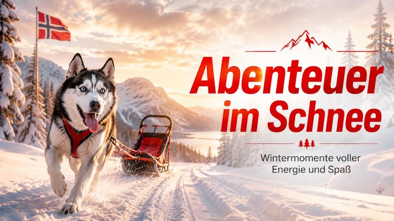 Husky im Schnee