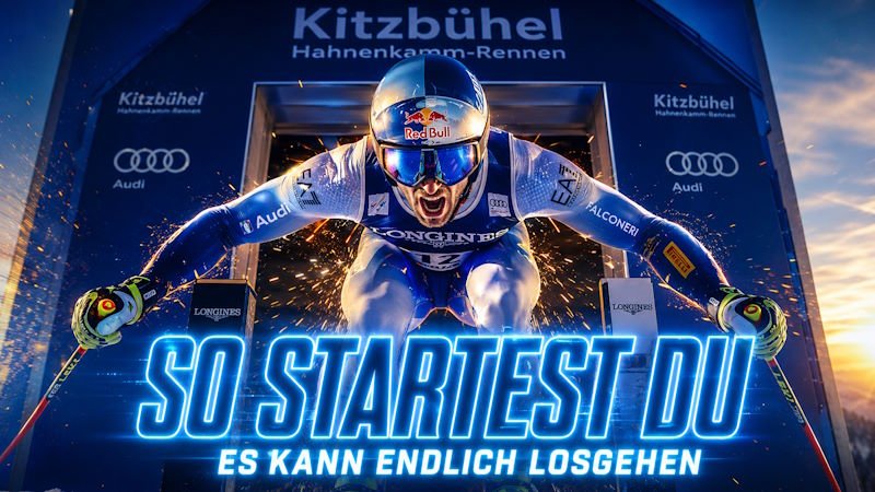 Ski-Abfahrer